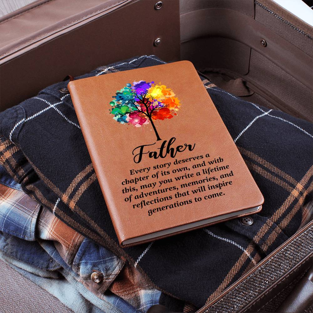 Father's Legacy Tree of Life Vegan Leather Journal | Dad Gift Notebook