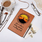 Adventure Seeker Vegan Leather Journal | Wilderness Sunset Notebook | Gift for Hikers