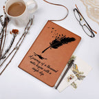 Journey of a Thousand Miles Vegan Leather Journal | Inspirational Graphic Notebook