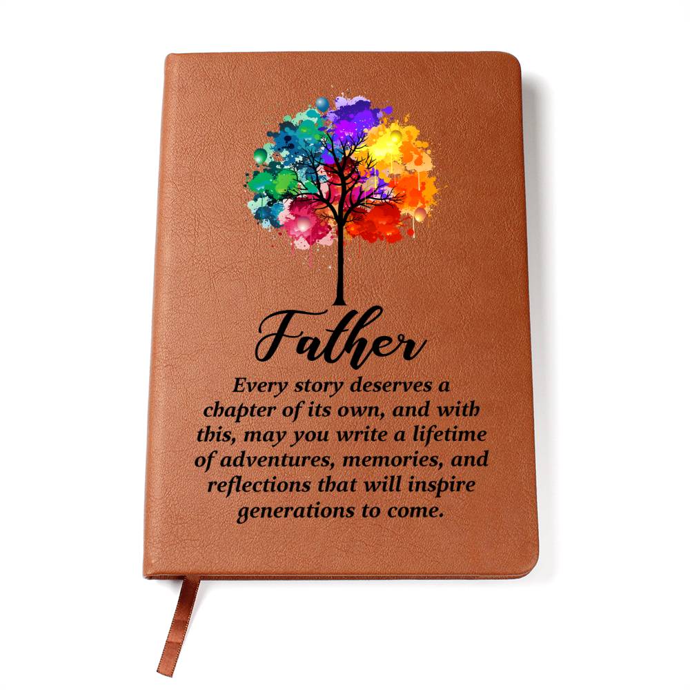 Father's Legacy Tree of Life Vegan Leather Journal | Dad Gift Notebook