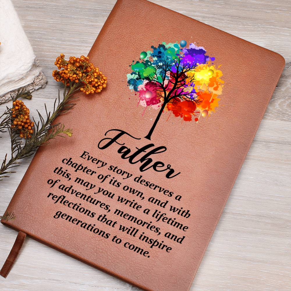 Father's Legacy Tree of Life Vegan Leather Journal | Dad Gift Notebook