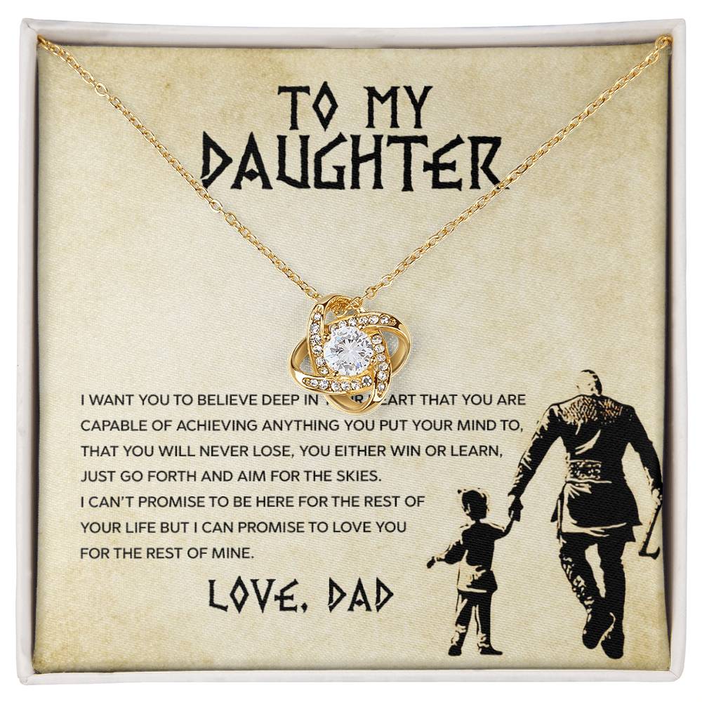 Daughter Interlocking Hearts Necklace | CZ Crystal | Strength & Love Gift