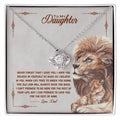 Daughter Love Knot Necklace | CZ Crystal Pendant | Mom to Daughter Gift