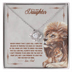 Daughter Love Knot Necklace | CZ Crystal Pendant | Mom to Daughter Gift