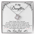 "Always in Your Heart" Necklace for Daughter | CZ Crystal Love Knot Keepsake Gift