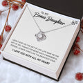 Bonus Daughter Love Knot Necklace | CZ Crystal | Stepdaughter Gift