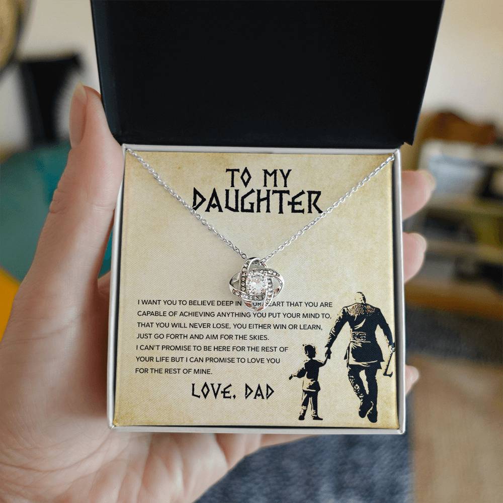 Daughter Interlocking Hearts Necklace | CZ Crystal | Strength & Love Gift