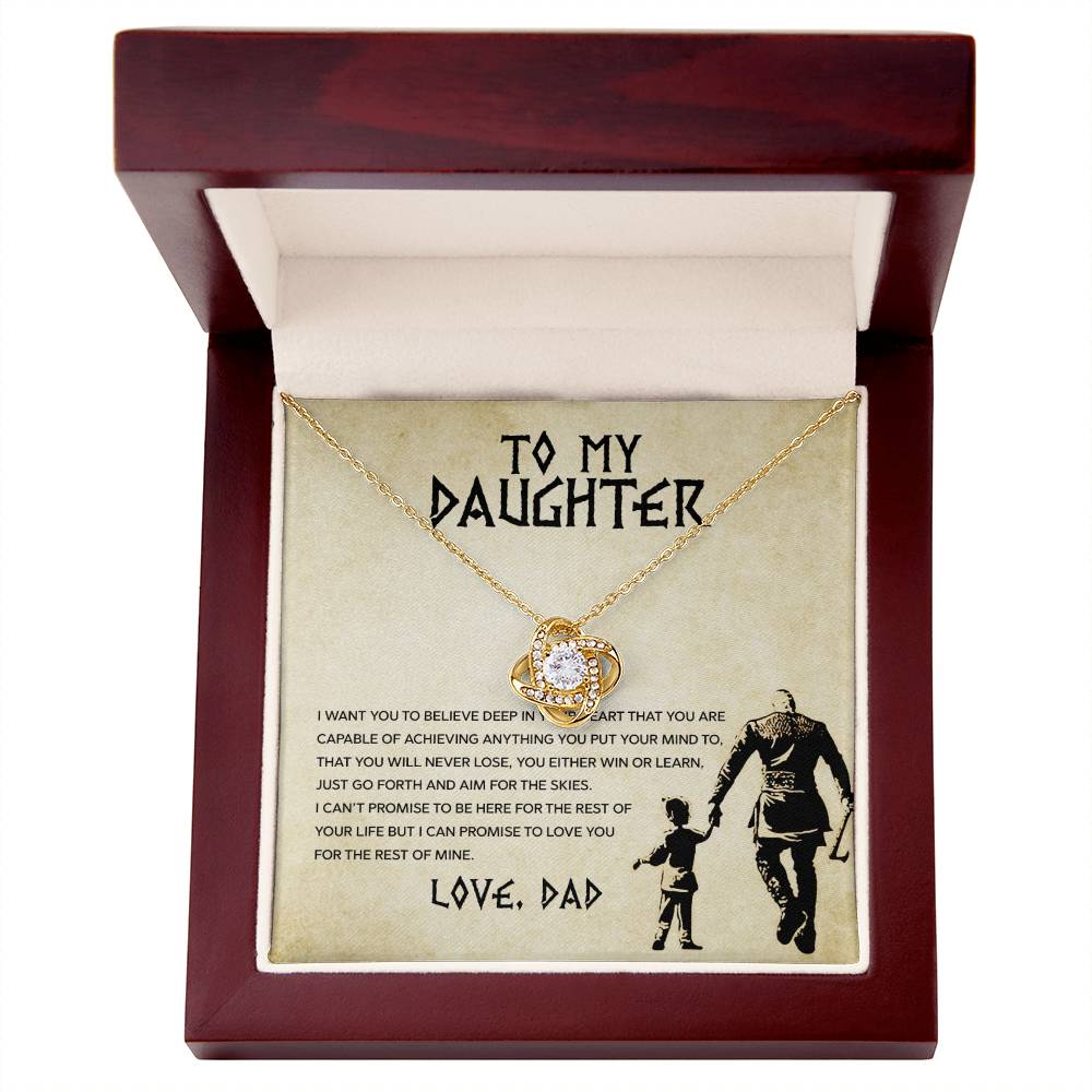 Daughter Interlocking Hearts Necklace | CZ Crystal | Strength & Love Gift