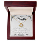 "Always in Your Heart" Necklace for Daughter | CZ Crystal Love Knot Keepsake Gift
