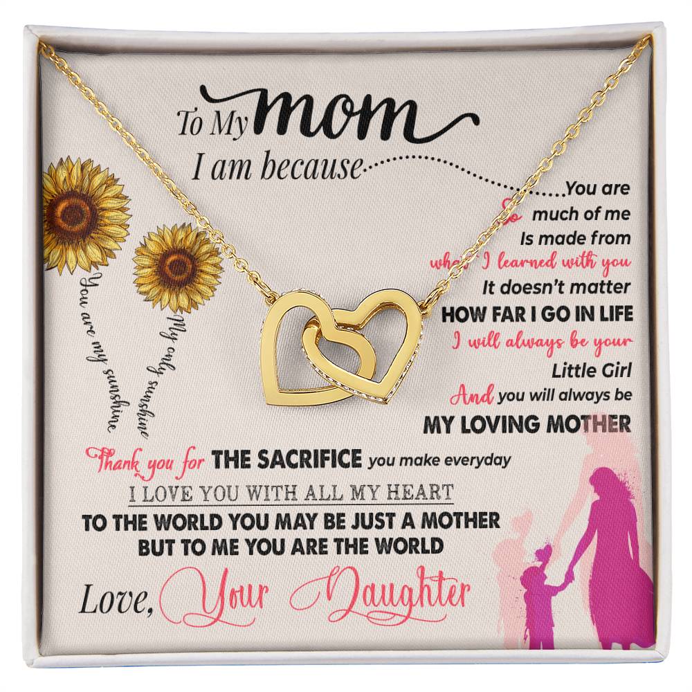 "Thank You for Everything" Necklace for Mom | CZ Crystal Keepsake Gift