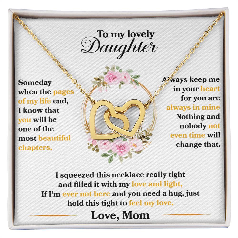 Daughter Love Knot Necklace | CZ Crystal | Feel My Love Keepsake Gift