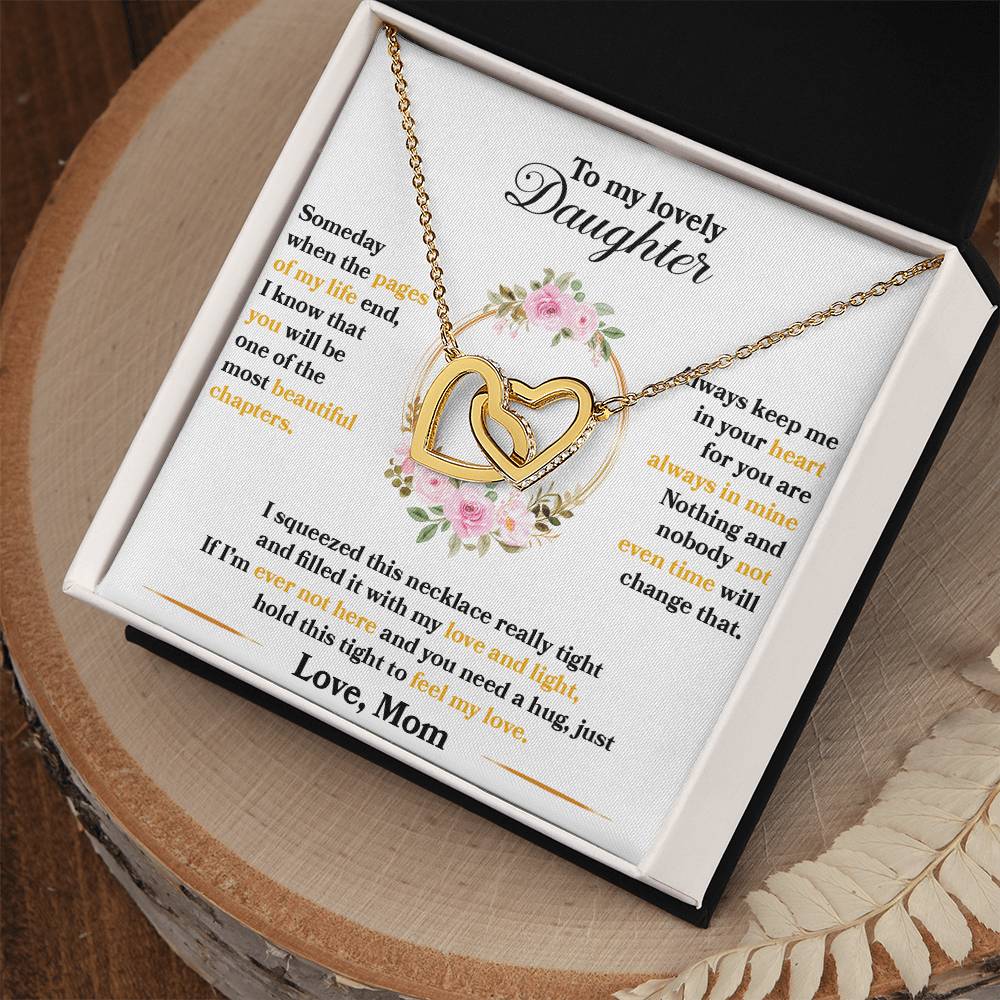 Daughter Love Knot Necklace | CZ Crystal | Feel My Love Keepsake Gift