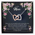 Mom Interlocking Hearts Necklace | CZ Crystal | Thank You Gift from Child