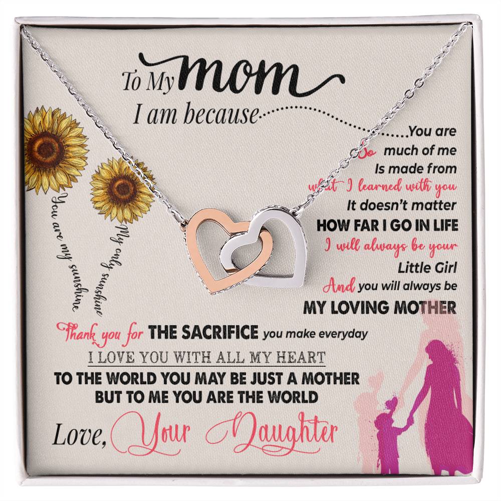 "Thank You for Everything" Necklace for Mom | CZ Crystal Keepsake Gift