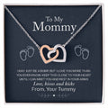 New Mom Interlocking Hearts Necklace | CZ Crystal | Baby Pregnancy Gift