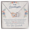 "I've Got Your Back" Necklace for Granddaughter | CZ Crystal Love Knot Gift