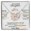 Daughter Love Knot Necklace | CZ Crystal | Feel My Love Keepsake Gift