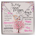 Mom Interlocking Hearts Necklace | CZ Crystal Gold Finish | Appreciation Gift