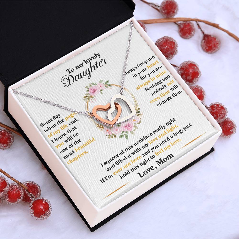 Daughter Love Knot Necklace | CZ Crystal | Feel My Love Keepsake Gift