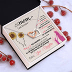 "Thank You for Everything" Necklace for Mom | CZ Crystal Keepsake Gift