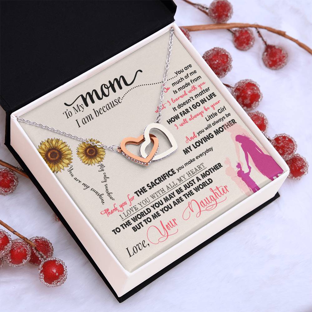 "Thank You for Everything" Necklace for Mom | CZ Crystal Keepsake Gift