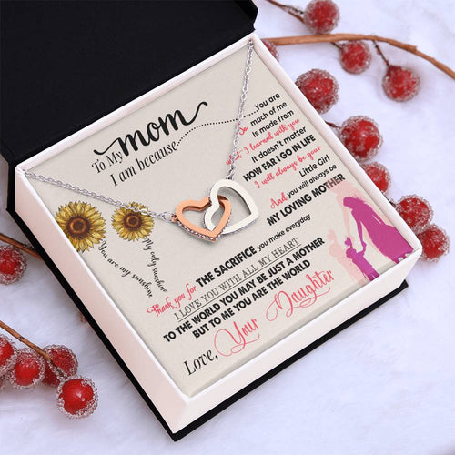 "Thank You for Everything" Necklace for Mom | CZ Crystal Keepsake Gift