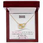 Mom Interlocking Hearts Necklace | CZ Crystal | Lifelong Love Gift from Child