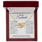 "Forever & Always" Necklace for Your Soulmate | CZ Crystal Interlocking Hearts Gift