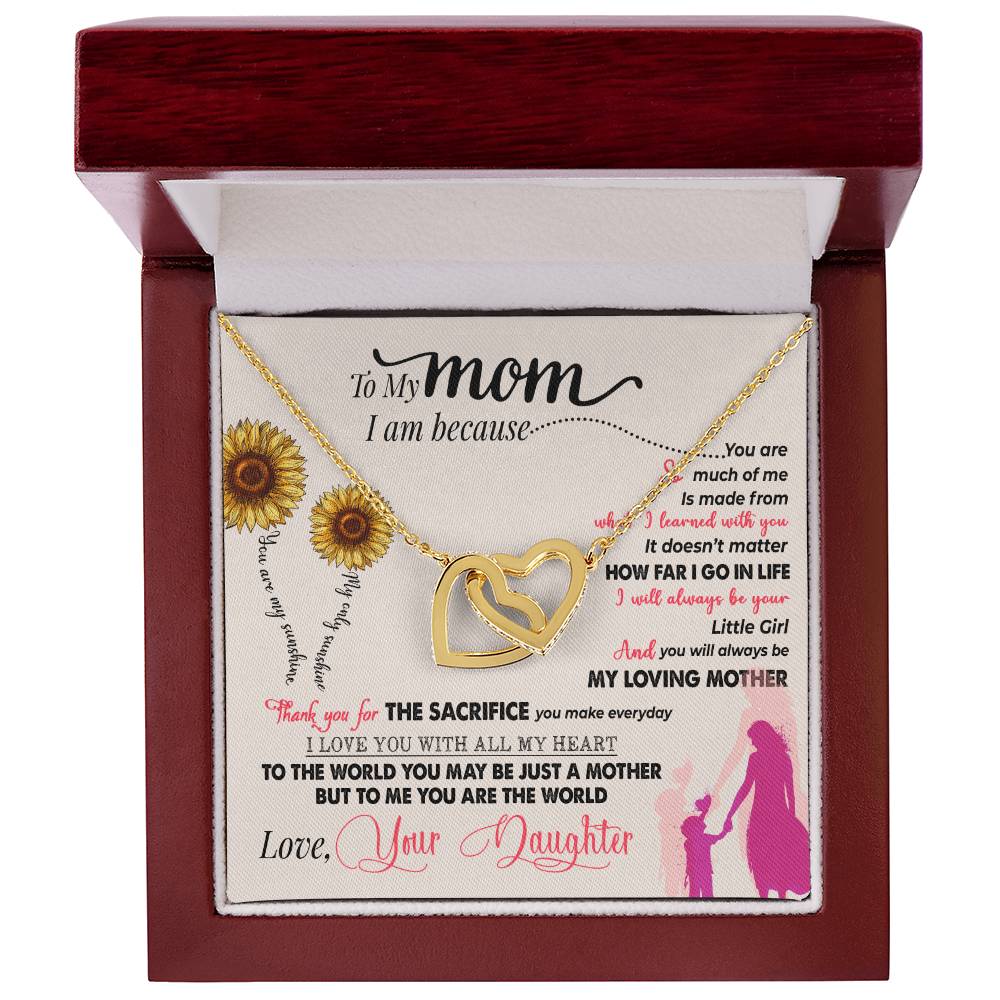 "Thank You for Everything" Necklace for Mom | CZ Crystal Keepsake Gift