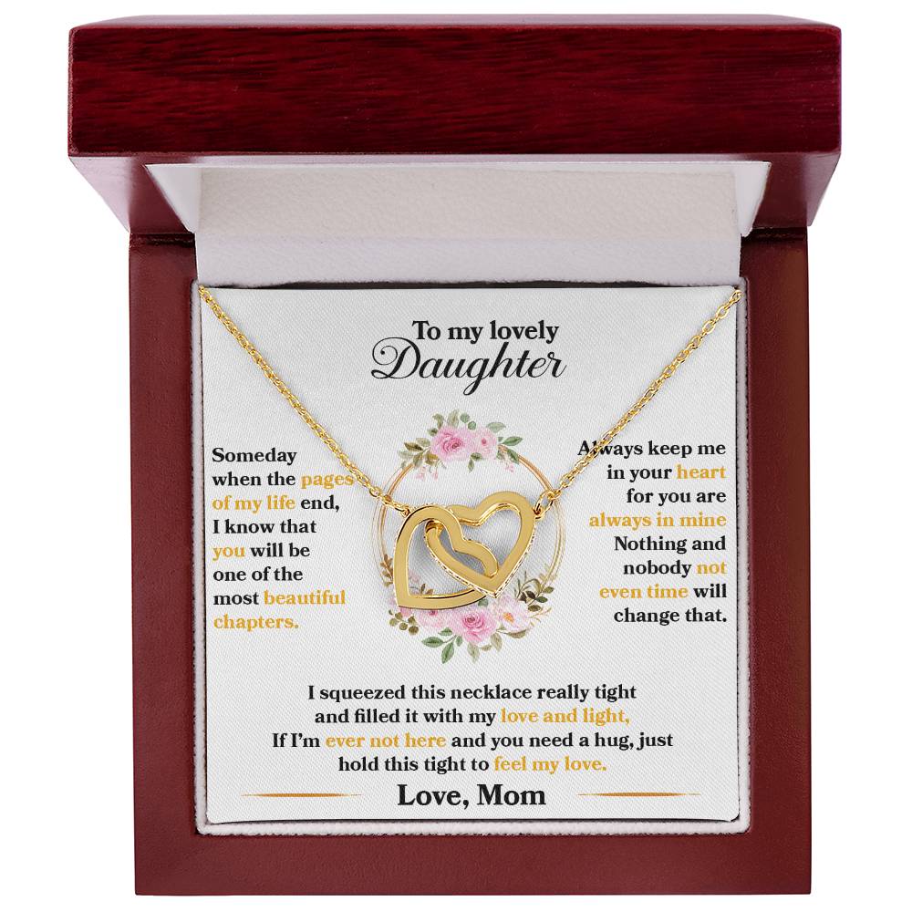 Daughter Love Knot Necklace | CZ Crystal | Feel My Love Keepsake Gift