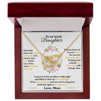 Daughter Love Knot Necklace | CZ Crystal | Feel My Love Keepsake Gift