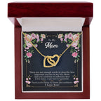Mom Interlocking Hearts Necklace | CZ Crystal | Thank You Gift from Child