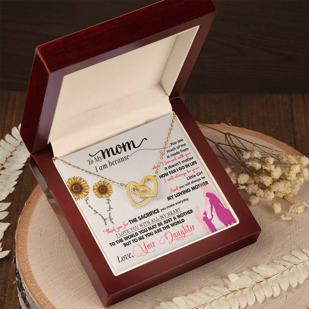 "Thank You for Everything" Necklace for Mom | CZ Crystal Keepsake Gift