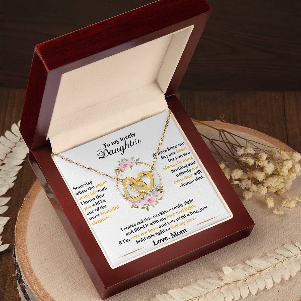 Daughter Love Knot Necklace | CZ Crystal | Feel My Love Keepsake Gift