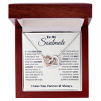 "Forever & Always" Necklace for Your Soulmate | CZ Crystal Interlocking Hearts Gift