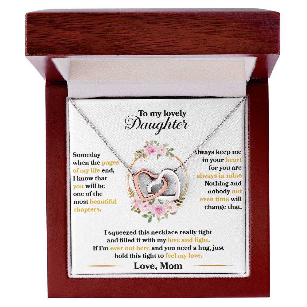 Daughter Love Knot Necklace | CZ Crystal | Feel My Love Keepsake Gift