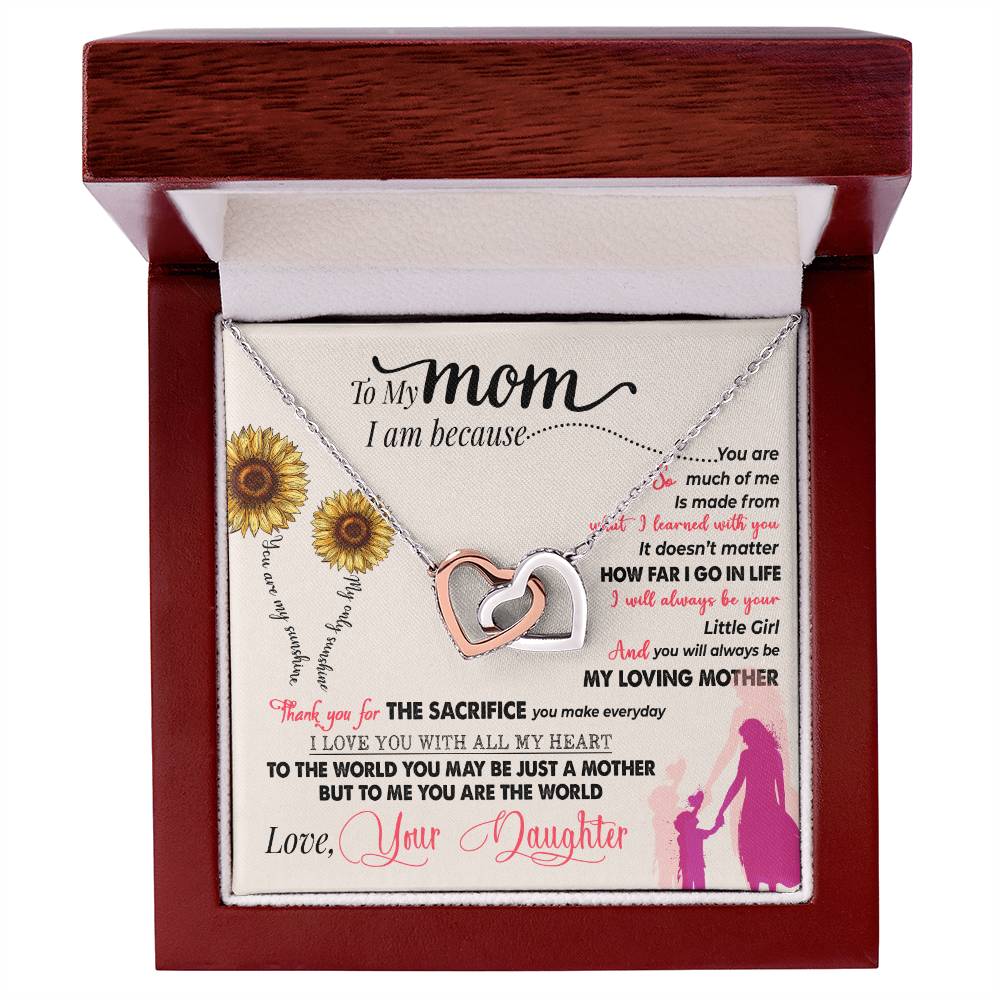 "Thank You for Everything" Necklace for Mom | CZ Crystal Keepsake Gift