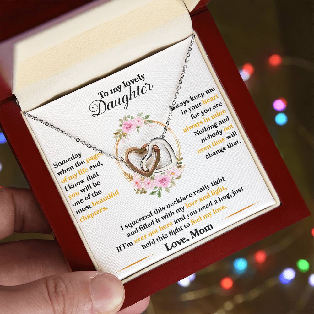Daughter Love Knot Necklace | CZ Crystal | Feel My Love Keepsake Gift