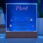 Forever Thankful Mom Keepsake Acrylic Plaque | Grateful Gift for Mother