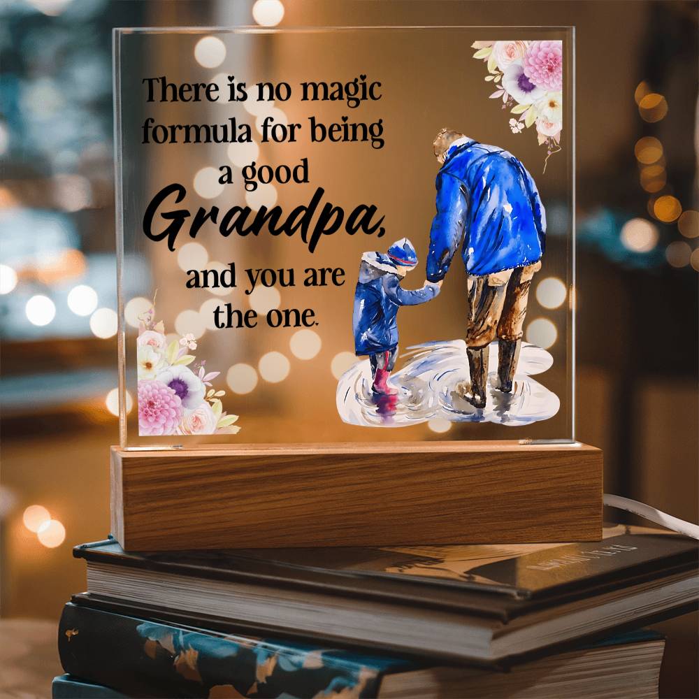 Grandpa Keepsake Acrylic Plaque | Square Design | Sentimental Gift for Grandfather
