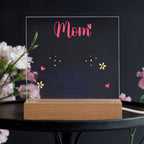 Forever Thankful Mom Keepsake Acrylic Plaque | Grateful Gift for Mother