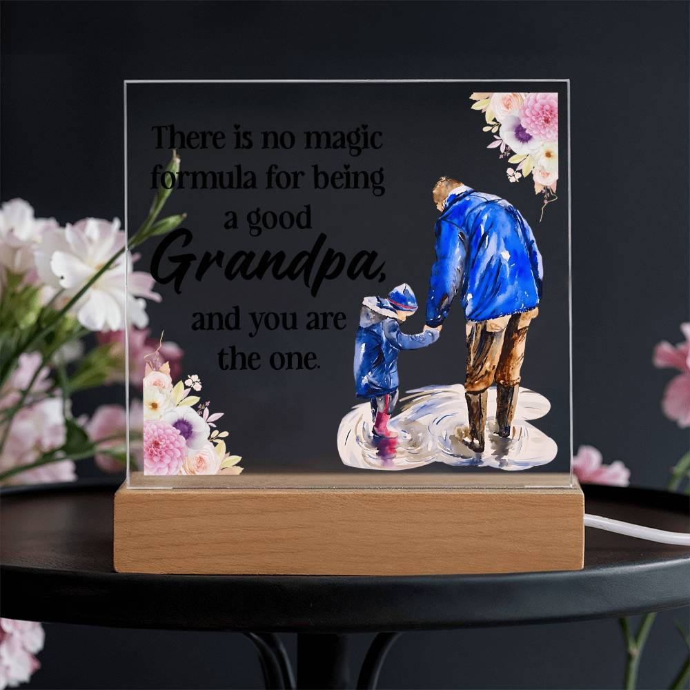 Grandpa Keepsake Acrylic Plaque | Square Design | Sentimental Gift for Grandfather