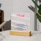 Forever Thankful Mom Keepsake Acrylic Plaque | Grateful Gift for Mother