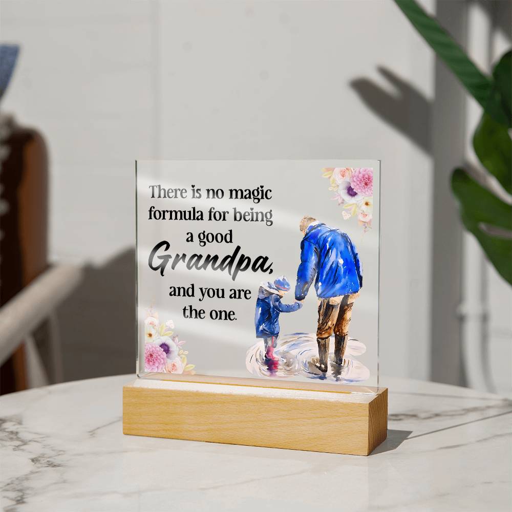 Grandpa Keepsake Acrylic Plaque | Square Design | Sentimental Gift for Grandfather