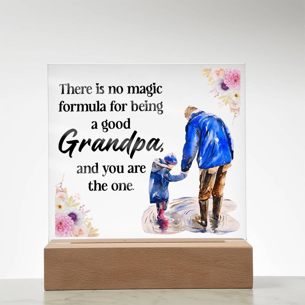 Grandpa Keepsake Acrylic Plaque | Square Design | Sentimental Gift for Grandfather