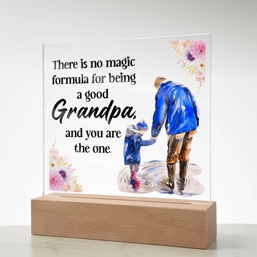 Grandpa Keepsake Acrylic Plaque | Square Design | Sentimental Gift for Grandfather