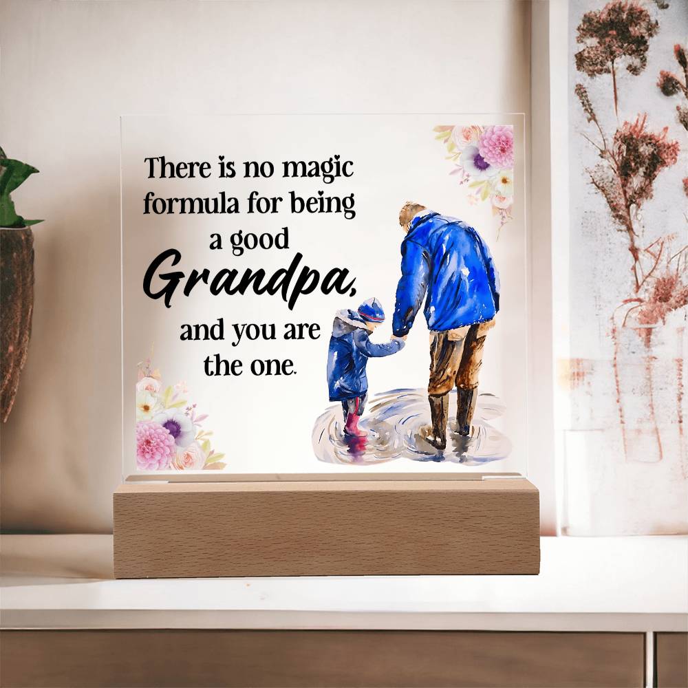 Grandpa Keepsake Acrylic Plaque | Square Design | Sentimental Gift for Grandfather
