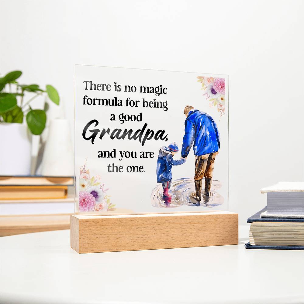 Grandpa Keepsake Acrylic Plaque | Square Design | Sentimental Gift for Grandfather