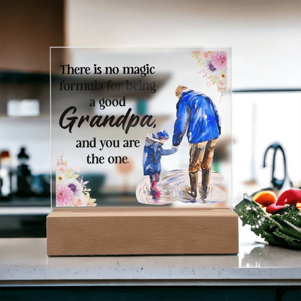 Grandpa Keepsake Acrylic Plaque | Square Design | Sentimental Gift for Grandfather