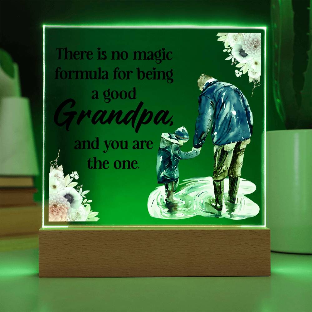 Grandpa Keepsake Acrylic Plaque | Square Design | Sentimental Gift for Grandfather